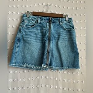 Free‎ People We the Free People Denim Zipper Detail Mini Skirt Sz 28